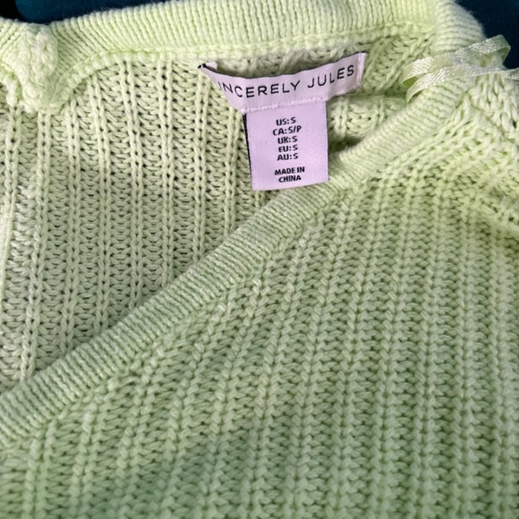 Sincerely Jules Neon Green Sweater - BUNDLE AND MAKE AN OFFER - Picture 2 of 2